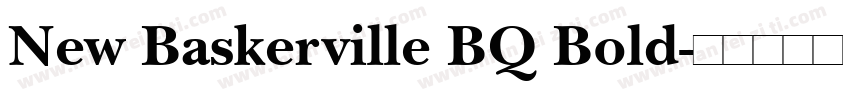 New Baskerville BQ Bold字体转换